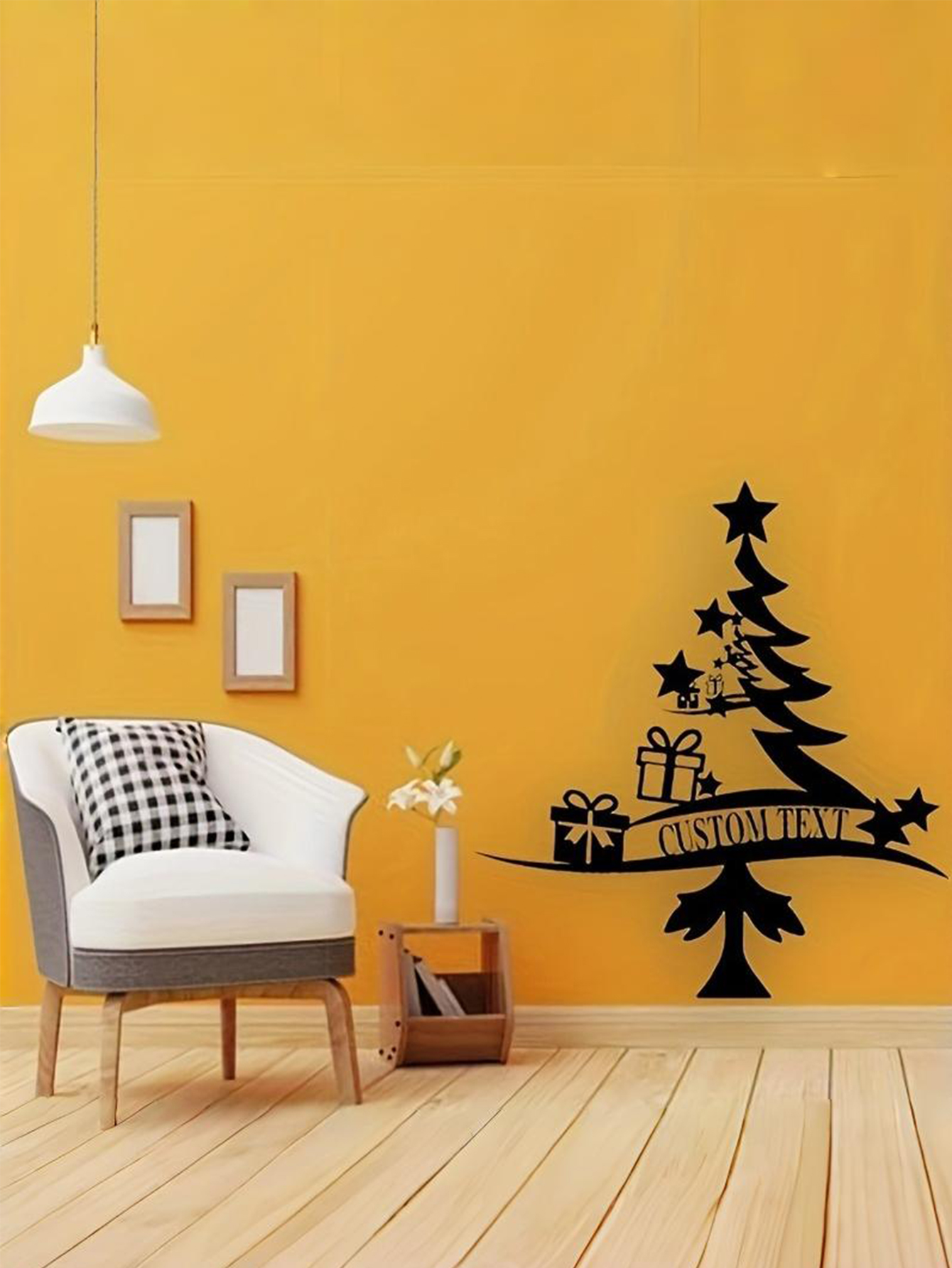 Personalized Metal Christmas Tree Wall Art